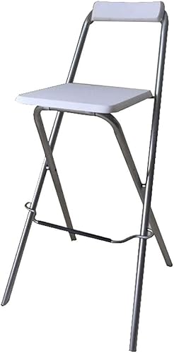 Miniatura 7 de Home Taburete de bar plegable – Taburete alto de 27/29 pulgadas con respaldo, marco de madera y metal – Capacidad de 220 libras – 7 colores