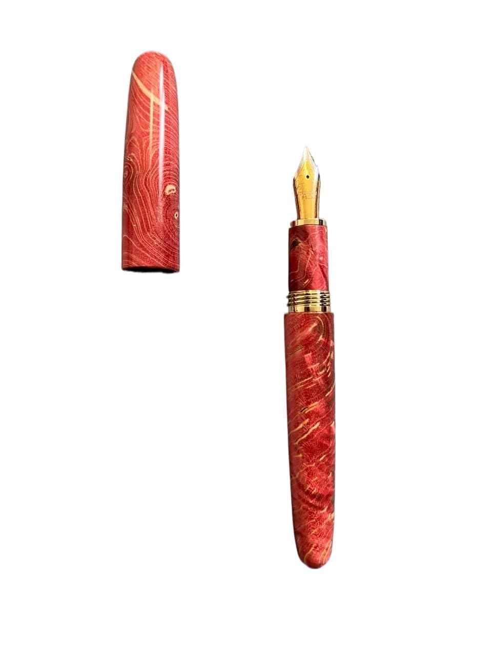 Füllfederhalter aus stabilisiertem Holz, lange Messerspitze, Schreibtinte, Stift, Schule, Bürobedarf, Studenten, Schreibgeschenk (Rot, Grün, EF)