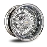 WIRE RIMS WHEELS REVERSE ZENITH STYLE KNOCK OFF WITH ADAPTERS SET (13X5.5, 72 STRAIGHT LACE, CHROME)