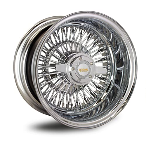 Wire Rims Wheels Reverse Zenith Style Knock Off With Adapters Set (13X5.5, 72 Straight Lace, Chrome) #TOP4