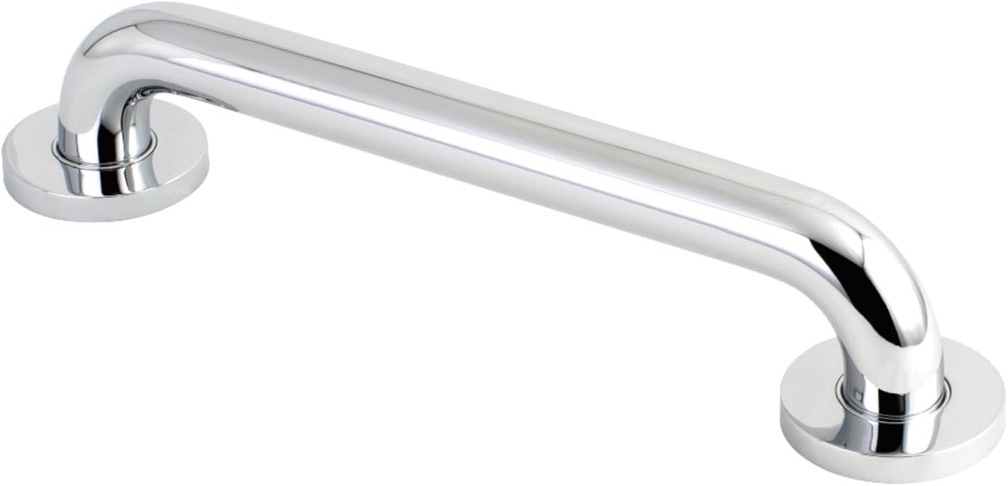 Kingston Brass DR514128 Meridian 12" Grab Bar, 1-1/4" Diameter, Brushed Nickel