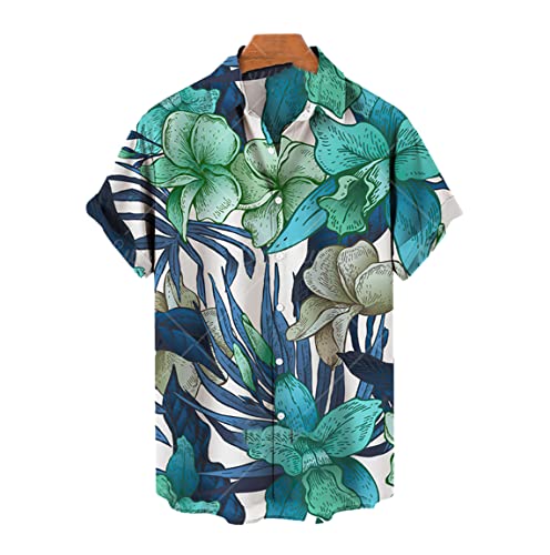 T-shirt décontracté à manches courtes pour homme motif cocotier Zm-2249 XL