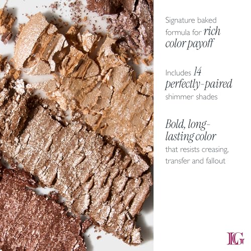 LAURA GELLER NEW YORK The Delectables Soho Shimmers Eyeshadow Palette - Includes 14 Shimmer-Finish Baked Eyeshadows in Stunning Neutral Shades - Long-Lasting High-Shine Eyeshadows for Everyday - Image 5