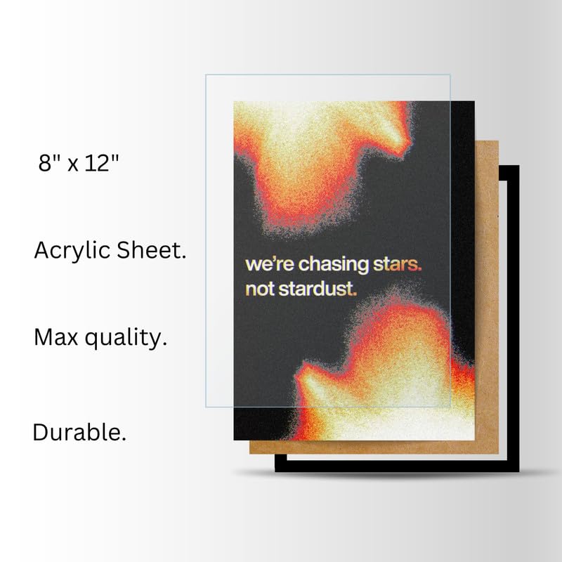 Image of Wall Framed Posters | 8x12 inch size | Motivational Quotes Posters |Motivational Photo Frame - inchWe Are Chasing Stars, Not Stardust inch Inspirational Wall Decor for Office, Bedroom, or Study