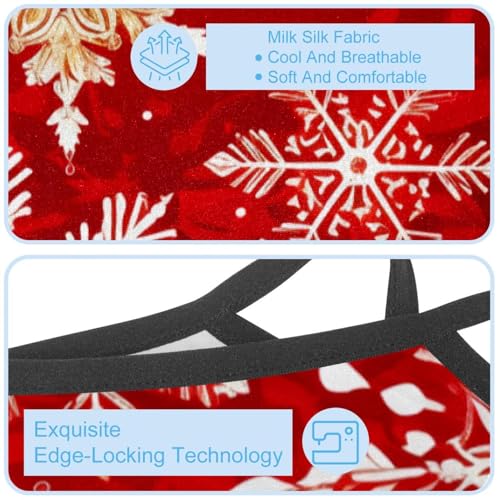 4 Pieces Christmas Snow Neck Gaiter Bandana Face Mask, Sun Cooling Scarf Gator Cover Head for Men Women4