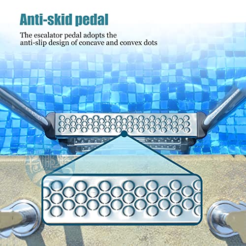 Escalera para piscina 5 peldaños acero inoxidable miniatura 4