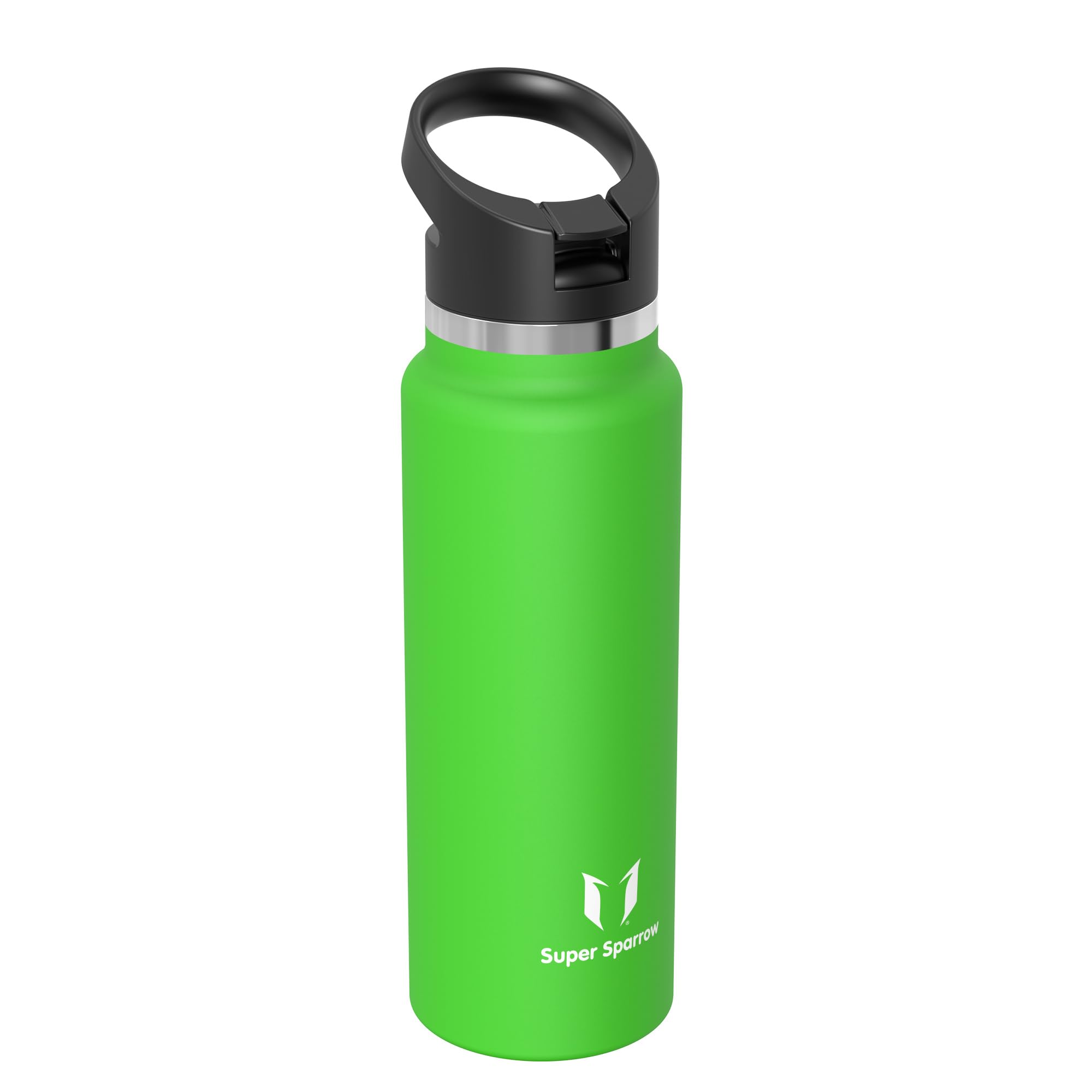 Super Sparrow Borraccia Termica - 500ml, 750ml, 1000ml, 1.2L, 1.5L- SwivelSip Inox Bottiglia - Senza BPA Borracce Termiche, Borraccia Ergonomica per Bambini, Sportiva, Bici, Campeggio, Palestra