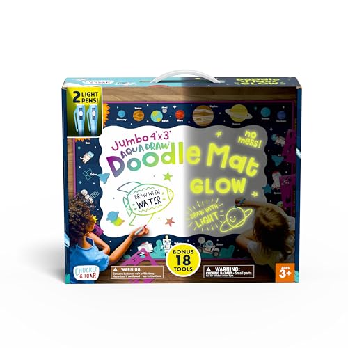 Chuckle & Roar Aqua Draw Doodle Mat Glow Drawing Pad Ages 4+ 48 x 36