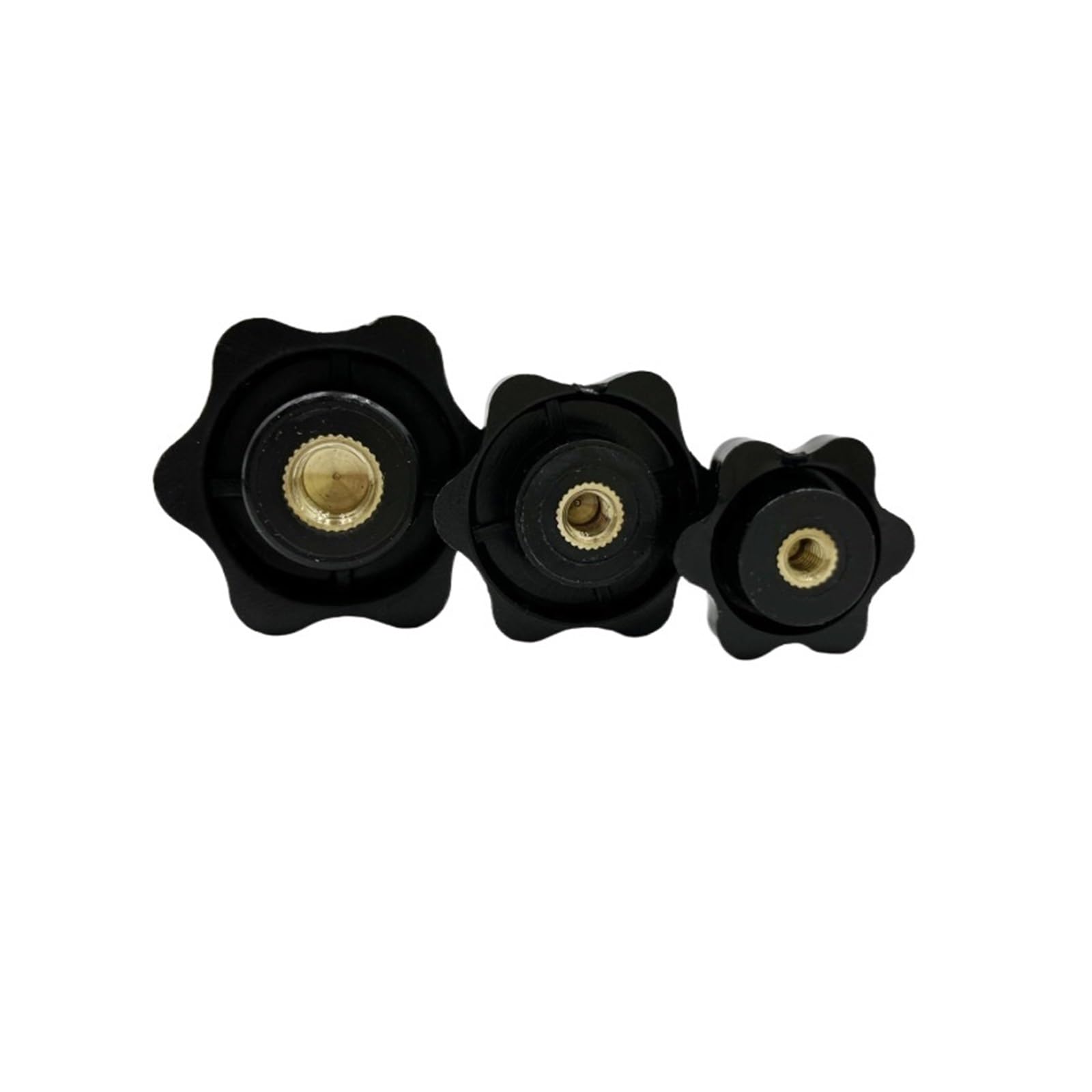 Manopole a forma di stella, M4 M5 M6 M8 M10 M12 Dadi a serraggio manuale con filettatura a stella, dadi meccanici neri a pollice, manopola di serraggio manuale, dado resistente al calore(Blind Hole,M6