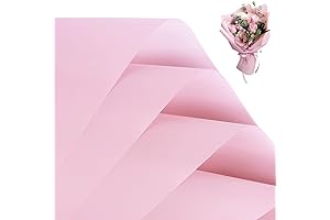 FUHITIM 20 Sheets Pink Ramo Buchon Paper