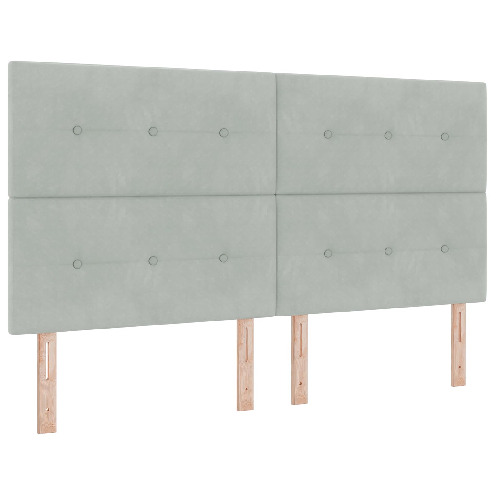 Bettgestell Hellgrau 180x200 cm, Modernes Samt upholstered Doppelbett, bedframe mit headboard und Platform für Bedroom