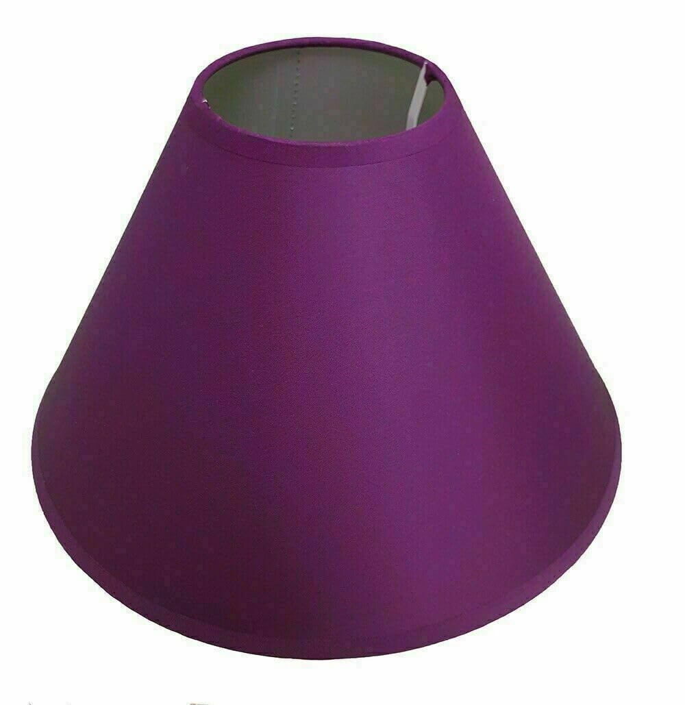 9" (23cm) Cotton Textured Fabric Coolie Light Shade Table Ceiling Lamp Shades (Aubergine)