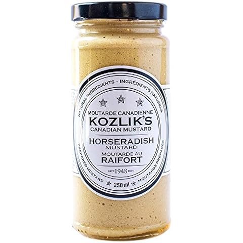 Kozliks Horseradish Hot Spicy Brown Yellow Dijon Natural Gluten Free Non-GMO Mustard Cover