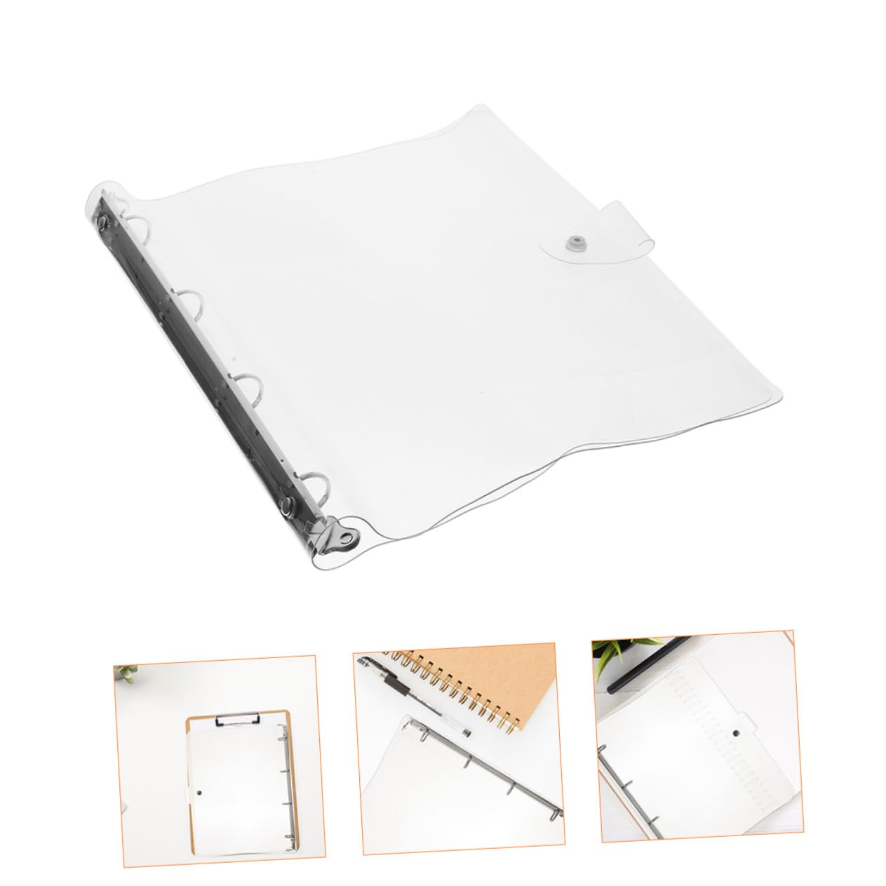 3 Stück Transparente Binder File Organizer Langlebiger Ordner mit Kreativem Design Praktischer Dokumenten Notizbuchhalter für Büro und Haushalt