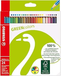 Colouring Pencil - STABILO GREENcolors Wallet of 24 Assorted Colours