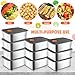 CLWVPCOT 10 Pack Stainless Steel Food Storage Containers with Leak-Proof Lids, 16oz Reusable Metal Meal Prep Lunch Boxes, Stackable, BPA-Free, Dishwasher Safe for Snacks, Fruits & On-the-Go Meals