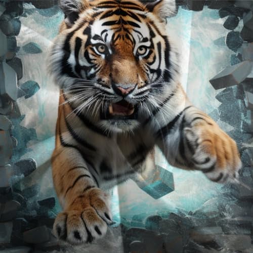 Housse de couette tigre 3D microfibre parure de lit enfant King size - 7