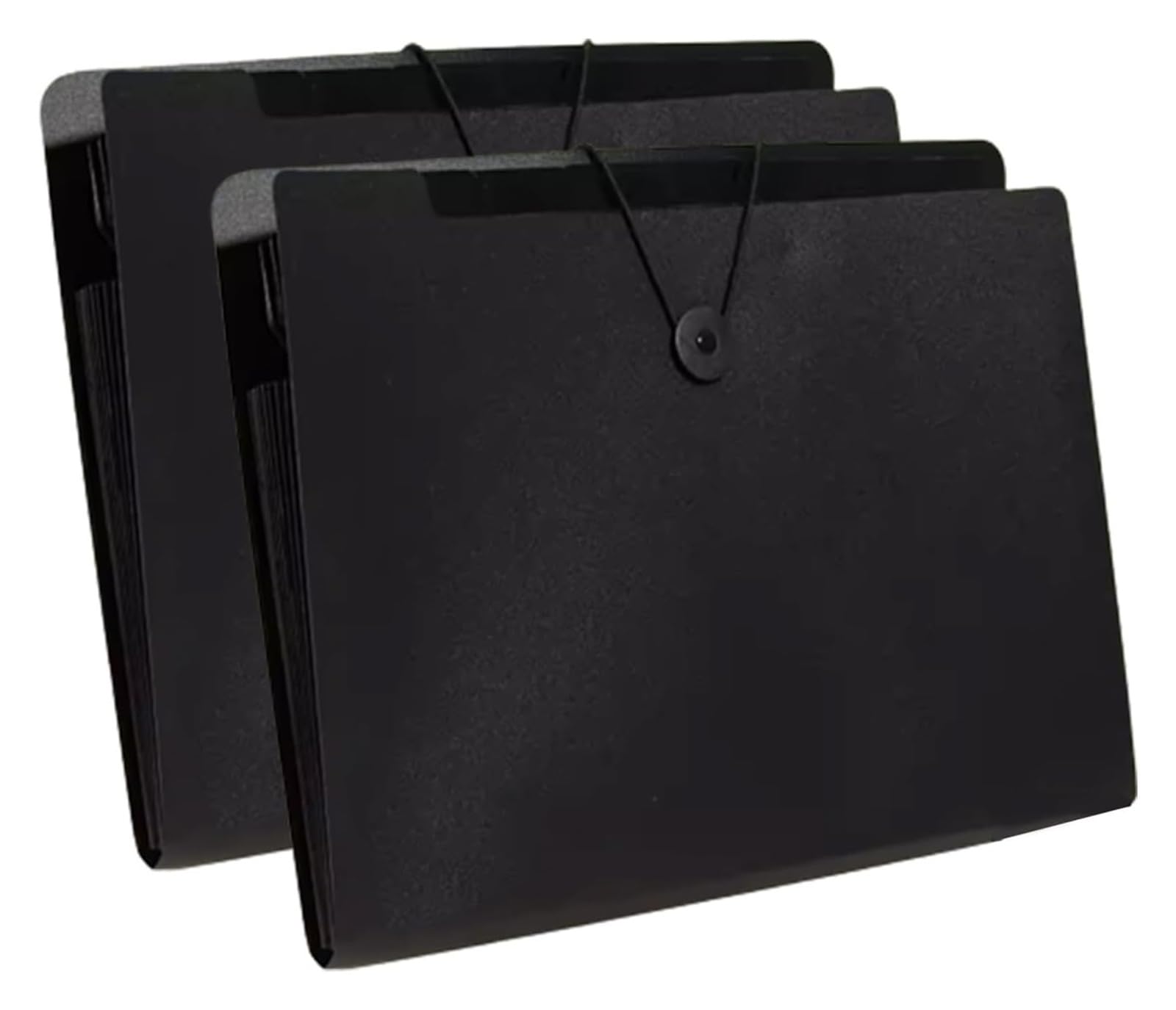 Cartella portadocumenti espandibile A4 13 tasche Organizer for documenti a fisarmonica, confezione da 2, multicolore(Black)