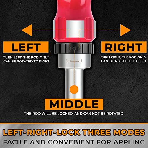 Tonsiki Ratcheting Bit Driver, 1/4" Magnetic Ratcheting Screwdriver Handle For Hex, Torx, Phillips, Slotted, Pozidriv, Square Bits, 150Mm Long #TOP2