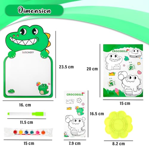 Image of WISHKEY Kids DIY Painting Kit Set of 1 with 42 Painting Activity Book for Toddlers 1 Time Table Board 6 Water Color 1 Marker 1 Mixing Tray Children Return Gifts For Kids Birthday Age 3+