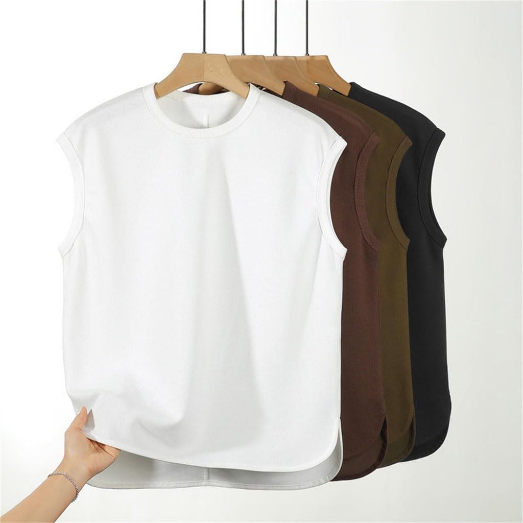 Sleeveless Vest T-Shirt Loose Japanese Vintage Camisole Vest for Men