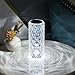 Leroxo Portable Crystal Table Lamp,3 Color Touch Control Rechargeable Lamp,Crystal Bedside Lamp,Night Light,Room Decor Desk Lamp,Bedroom,Living Room,Kitchen,Dining Room Lamp (3-Color Rose)