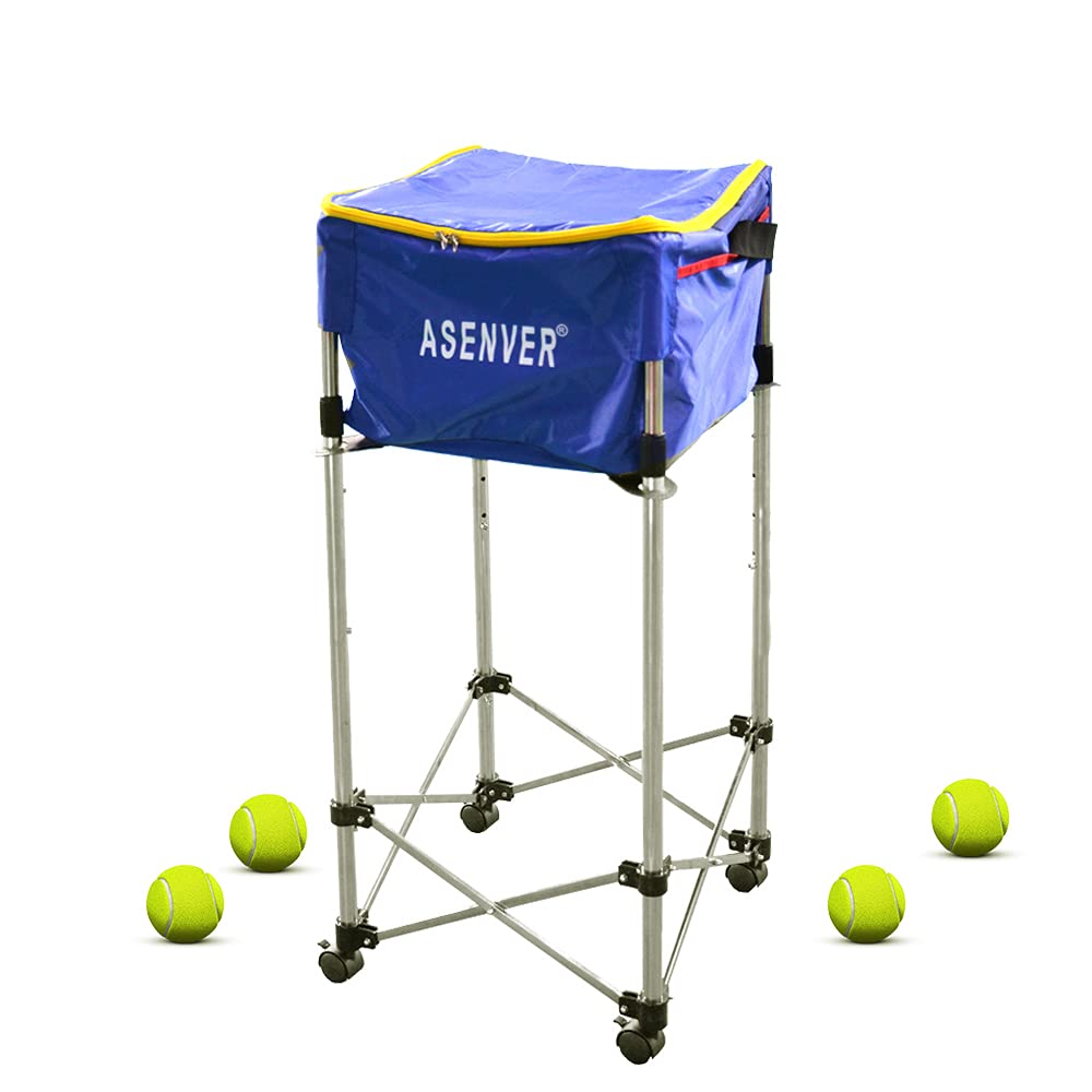 Buy ASENVER Tennis Ball Cart Removable Tennis Ball Hopper Basket Hold