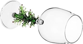 Ciieeo Christmas Tree Wine Glasses Set Xmas Decorations Stemmed Goblet Large Glasses Novelty Drinkware