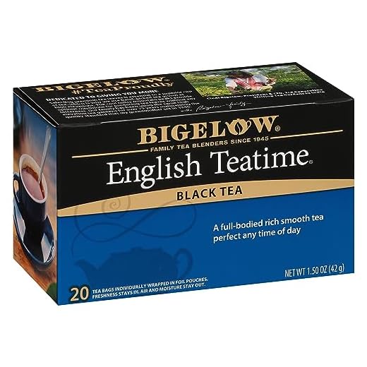 Bigelow English Teatime Black Tea, Caffeinated, 20 Count (Pack of 6), 120 Total Tea Bags