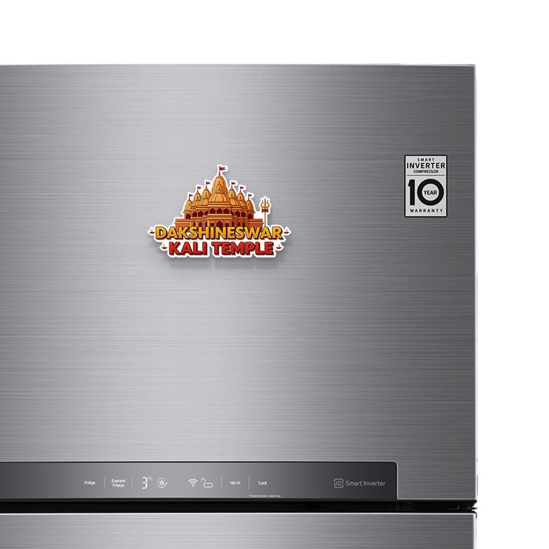 Image of Dakshineshwar Fridge Magnets, Glossy Finish, Stylish Magnet for Fridge, Wardrobe & Metal Surfaces