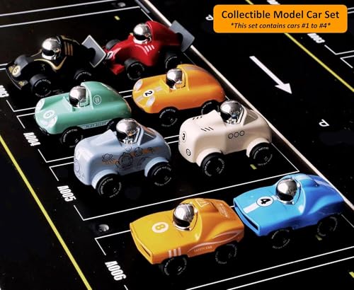 Set de 4 autos de juguete de aleación presionables 1:64 miniatura 3