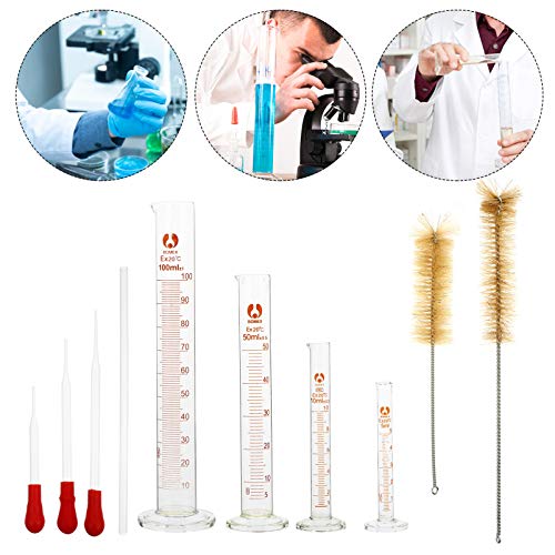 ULTECHNOVO Conjunto de Tubos de MediÃ§Ã£o de Vidro de 10 Unidades Tubo Graduado de QuÃ­mica Com Tubo