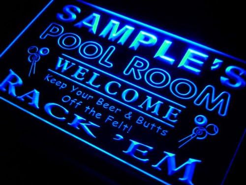 ADVPRO py265-b Bob's Pool Room Rack 'em Welcome Bar Beer Neon Light Sign