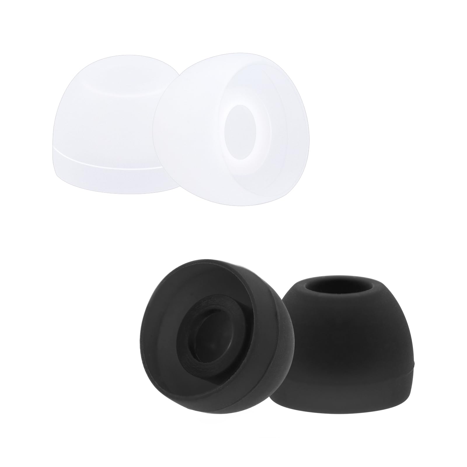 Klowcok Cuscinetti auricolari di ricambio in silicone per JBL Endurance Peak4/Peak3, 9 paia (S/M/L) (nero)