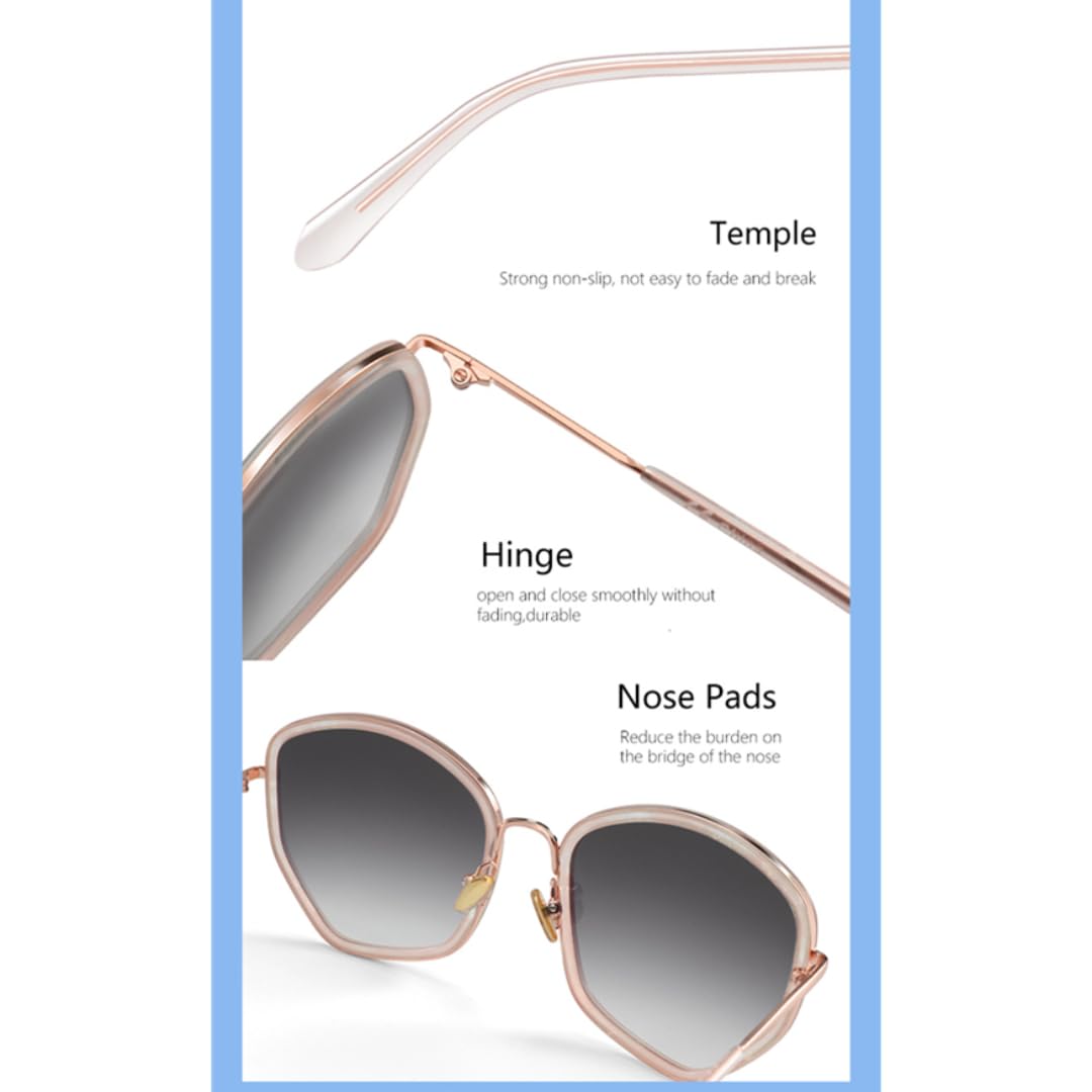 Gafas de sol extragrandes de acetato con protección UV400 para mujer