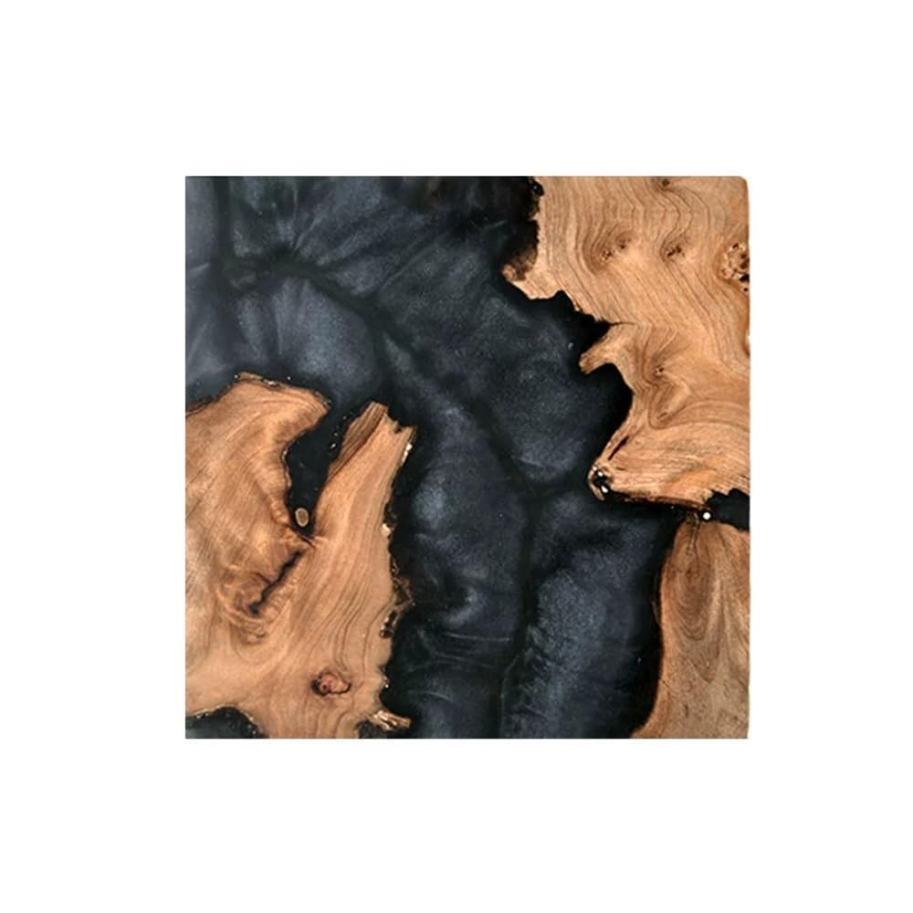 4Pcs Hadmade Drink Coaster Set Modern Wooden Coasters Epoxy Resin Coster For Coffee Table Tabletop Decorative Artwork(A set of 4)
