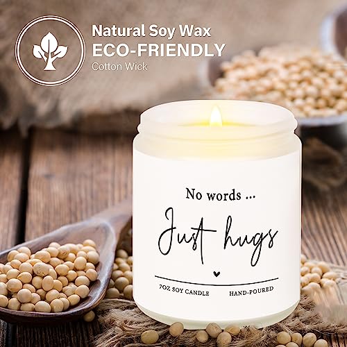 Leebbsin Sympathy Gift- 7oz No Words Just Hugs Candle Handmade Lavender- Bereavement/Thinking of You Gifts - Image 4