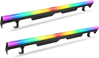 LED Stage Pixel Light Bar, 60W 90 LEDs RGB DMX DJ Stage Wash Light Bar, 2-Pack