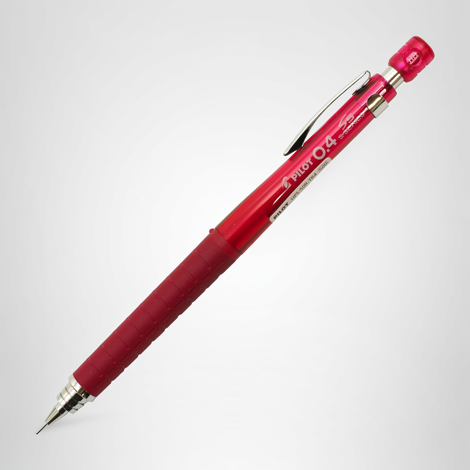 Amazon.co.jp: パイロット シャープペン S5 0.4mm 透明レッドボディ