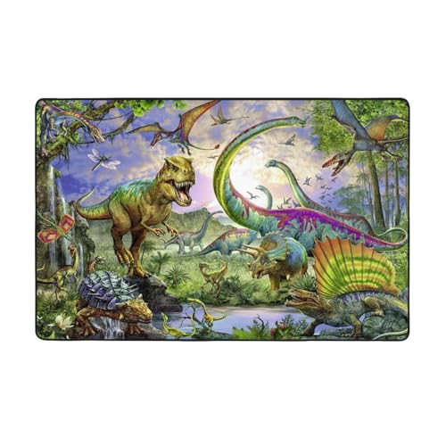 Tapete decorativo dinosaurio 100x150 cm suave y antideslizante miniatura 2