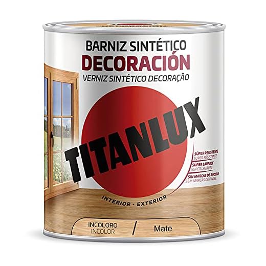 TITAN Barniz SINTÉTICO DECORACIÓN Mate INCOLORO 750ml TITANLUX M12100034, Multicolor