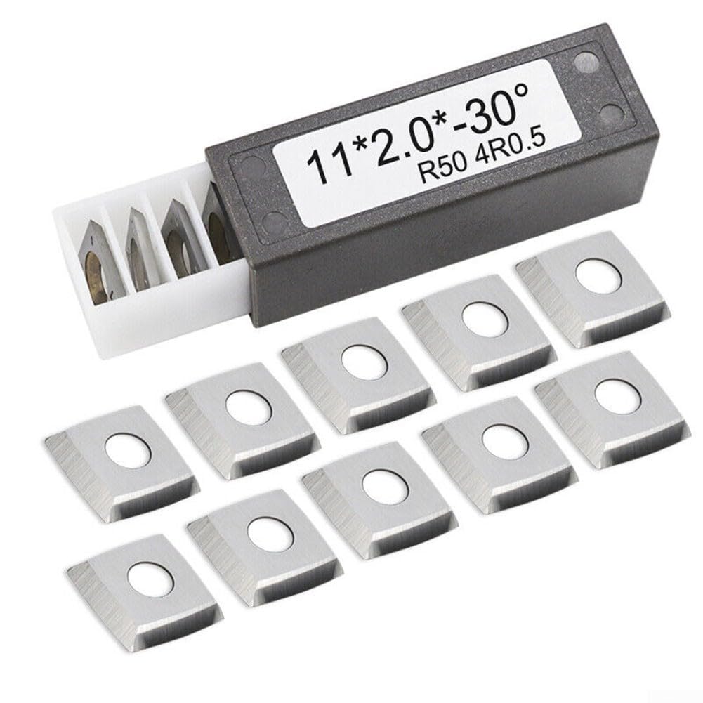 Inserti in carburo di tungsteno 11x11x2 mm, confezione da 10, per teste di taglio a spirale