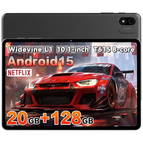 Alphawolf Lpad2S Android 15 Tablet 10 inch,20GB (8+12GB Expanded) RAM 128GB ROM Octa-Core Processor, 5MP + 8MP Dual HD Camera, Widevine L1, 2.4G/5G WiFi,6000mAh Battery