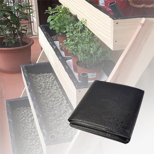 Revêtement de bassin durable bâche étanche noire 4x7,5 m pour fontaine