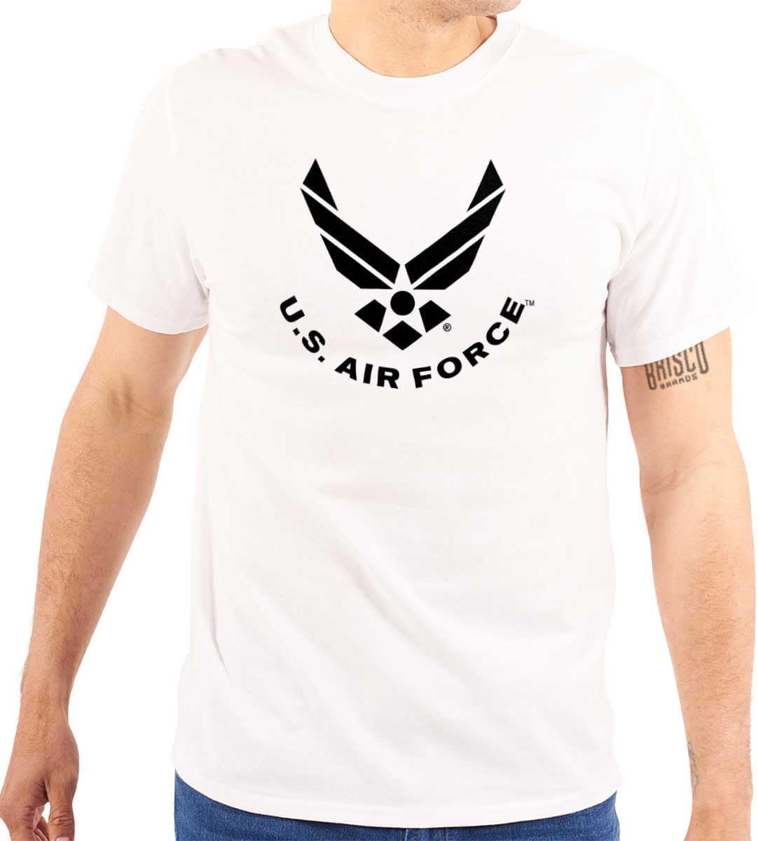 Brisco Brands US Air Force USAF Fly Fight Emblem Graphic T Shirt Men or Women