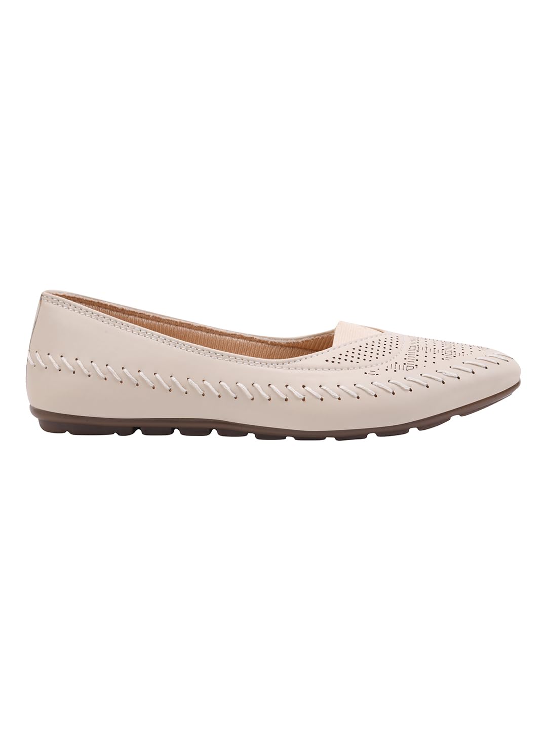 stylestry Women's Laser-Cut Perforated Ballet Flats - Comfortable & Stylish Slip-On Bellies-picture-26