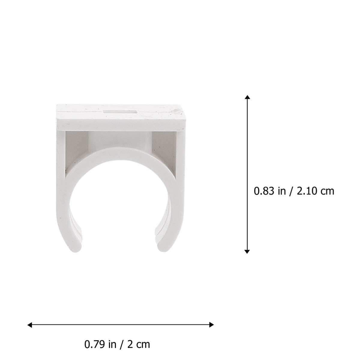 Mikikit Collier Léger Blanc U de Serrage en Pvc pour Tuyaux D'eau et Facile à Installer pour Support de Tuyaux Fins