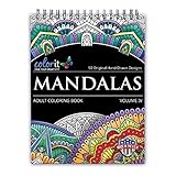 ColorIt Mandalas to Color Volume IV Adult Coloring Book, 50 Single-Sided Designs, Thick Smooth...