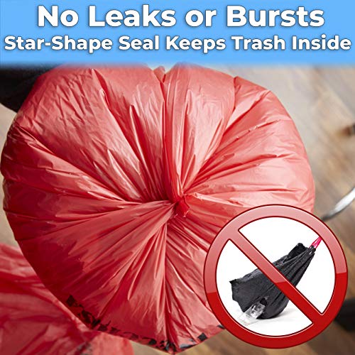 No Leak, Hospital Grade Biohazard Waste Bags 150 Pk. 10 Gallon, 24" Red Trash Liner With Hazard Symbol For Infectious Waste Disposal. Best Small Lab Can Liners For Labeling Biohazardous Trash Safely #TOP2
