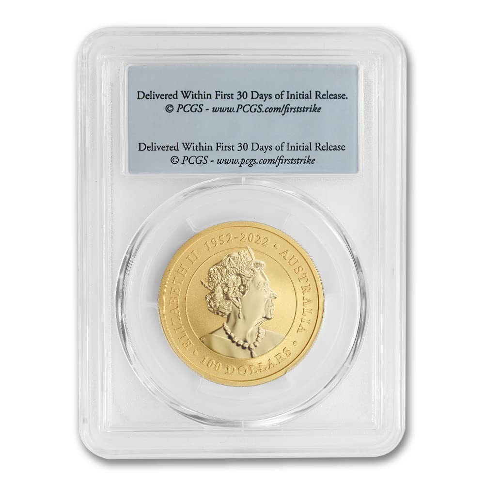 2023 P AU 1 oz Australian Kangaroo Gold Bullion Coin Gem Uncirculated (First Strike - Flag Label) 24K $100 GEMUNC PCGS at 's Collectible Coins Store